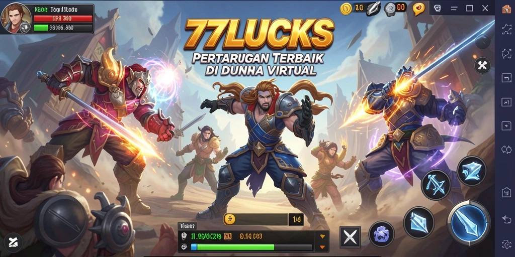 Tampilan action-packed gameplay dari 77LUCKS yang penuh adrenalin.
