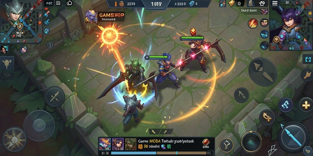Screenshot menampilkan pertempuran seru di GAMERP dengan grafis mendetail.