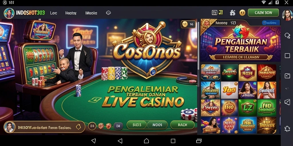 Tampilan gameplay menarik di INDOSLOT303 dari Live Casino.