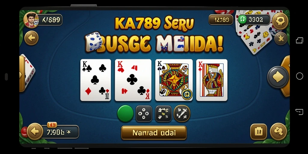 Screenshot KA789 menampilkan gameplay domino yang seru dan kompetitif.