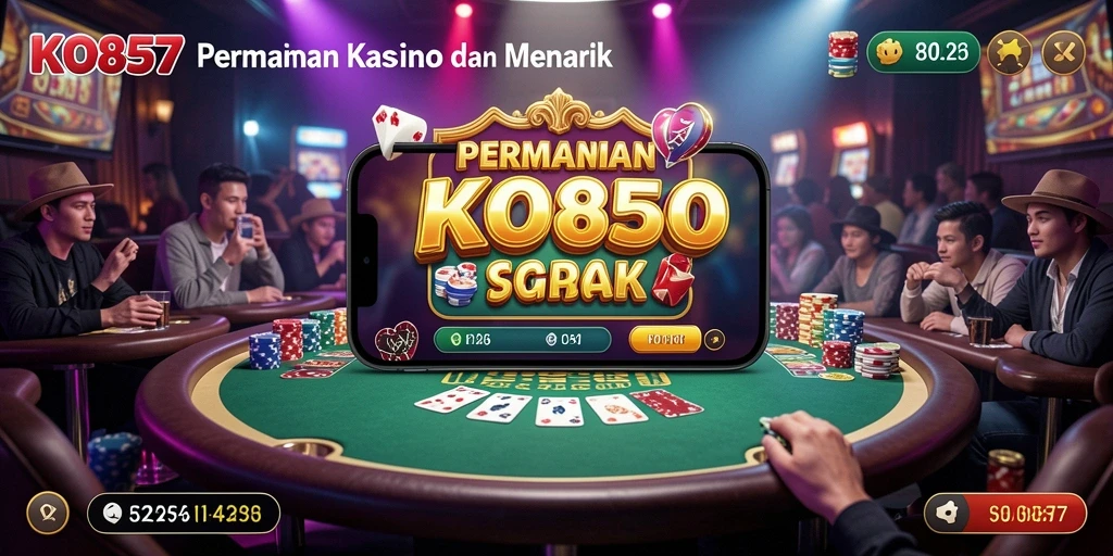 Screenshot utama KO857 menampilkan gameplay Kasino yang mendebarkan.