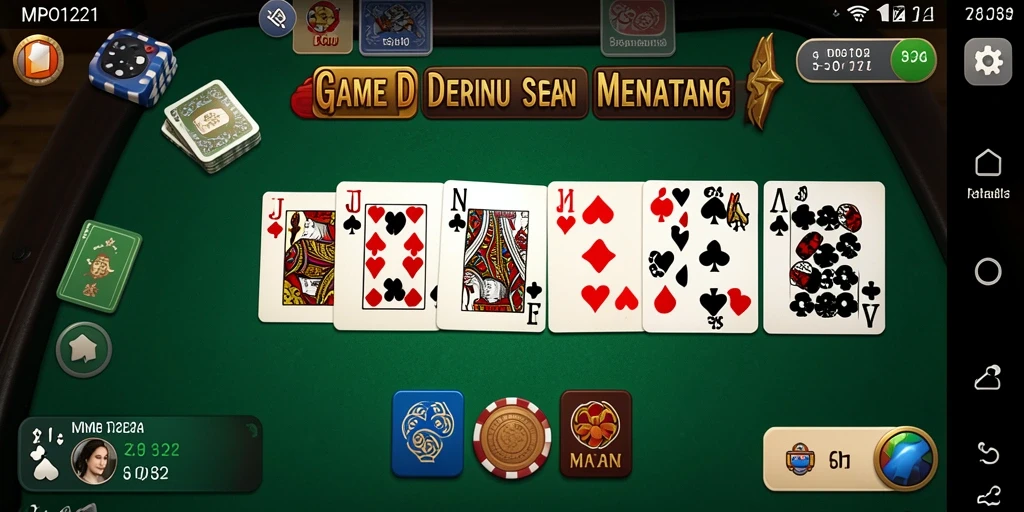 Tampilan gameplay seru dari MPO1221, menunjukkan strategi domino yang mendebarkan.