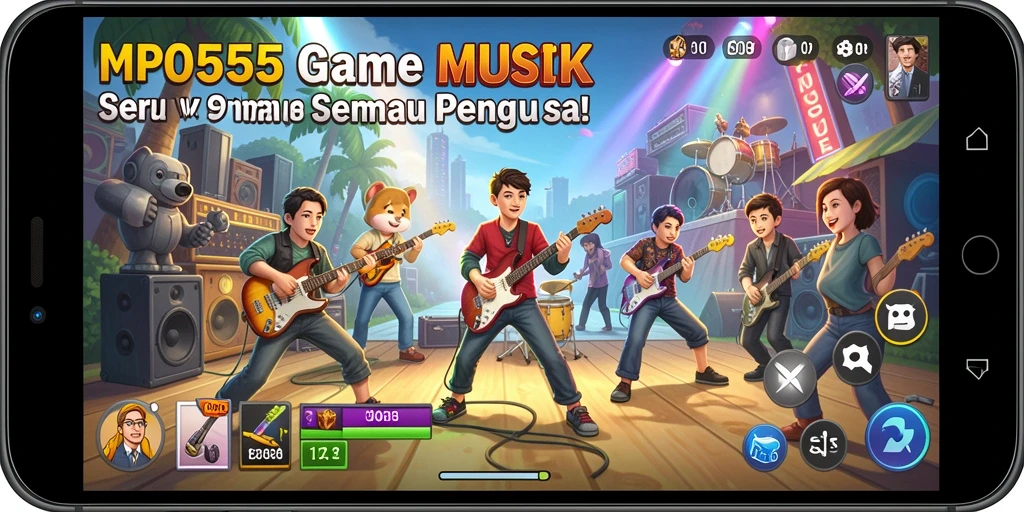 Tampilan gameplay MPO555 dengan interaksi musik yang seru.