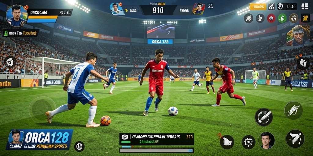 Tampilan gameplay seru dari ORCA128 yang membuat olahraga semakin menyenangkan.