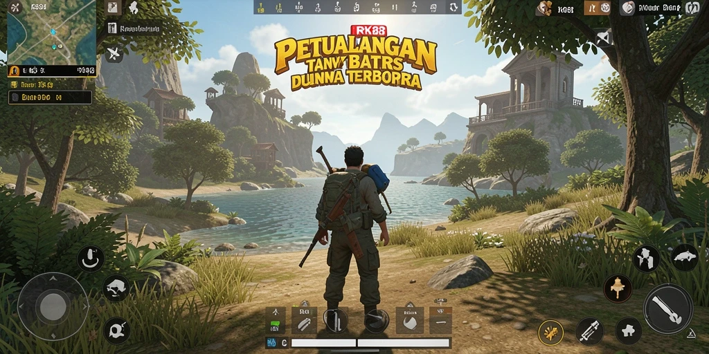 Gameplay menakjubkan dari RK88 dalam dunia terbuka yang luas.